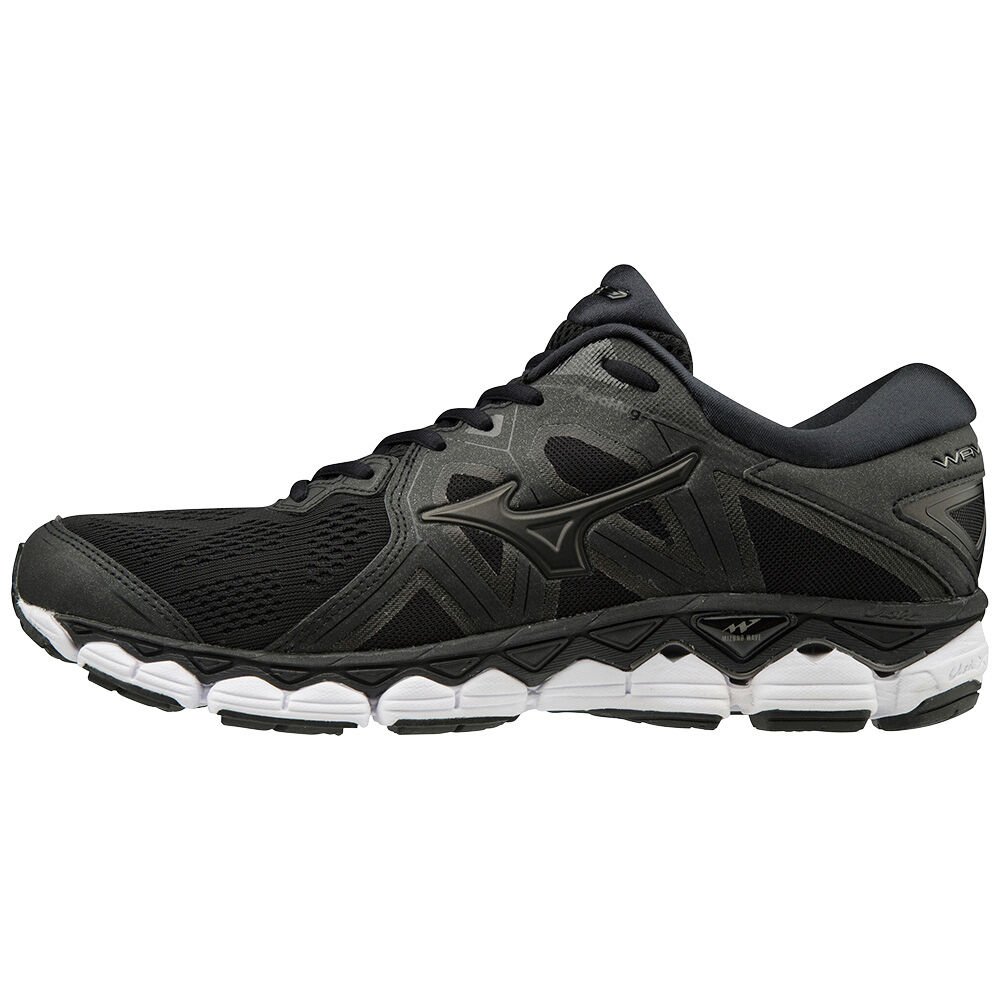 Damske Bezecke Topanky Mizuno WAVE SKY 2 Čierne/Siva Vypredaj SJYB73869